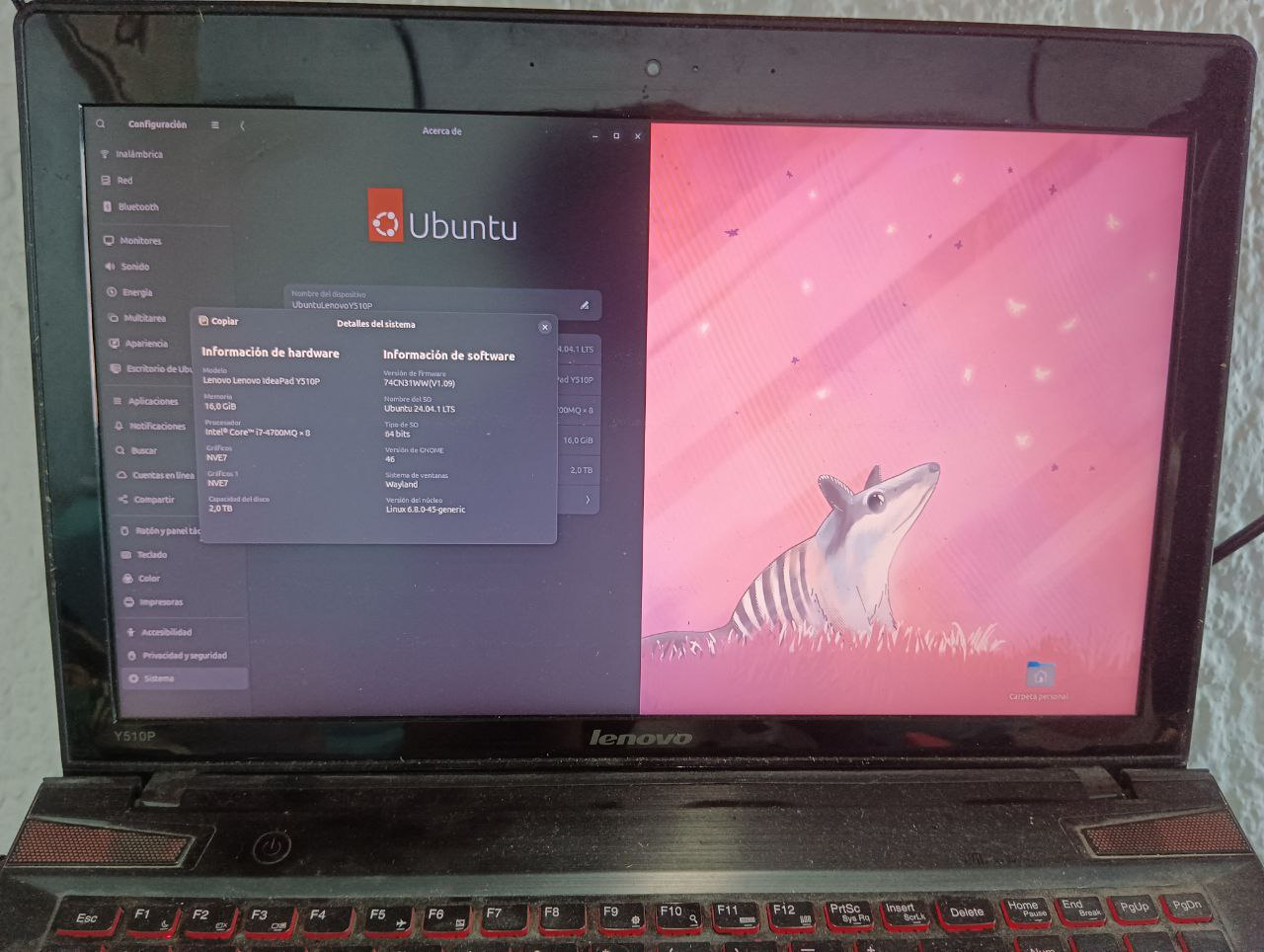 Laptop Lenovo Y510p - Imagen 4