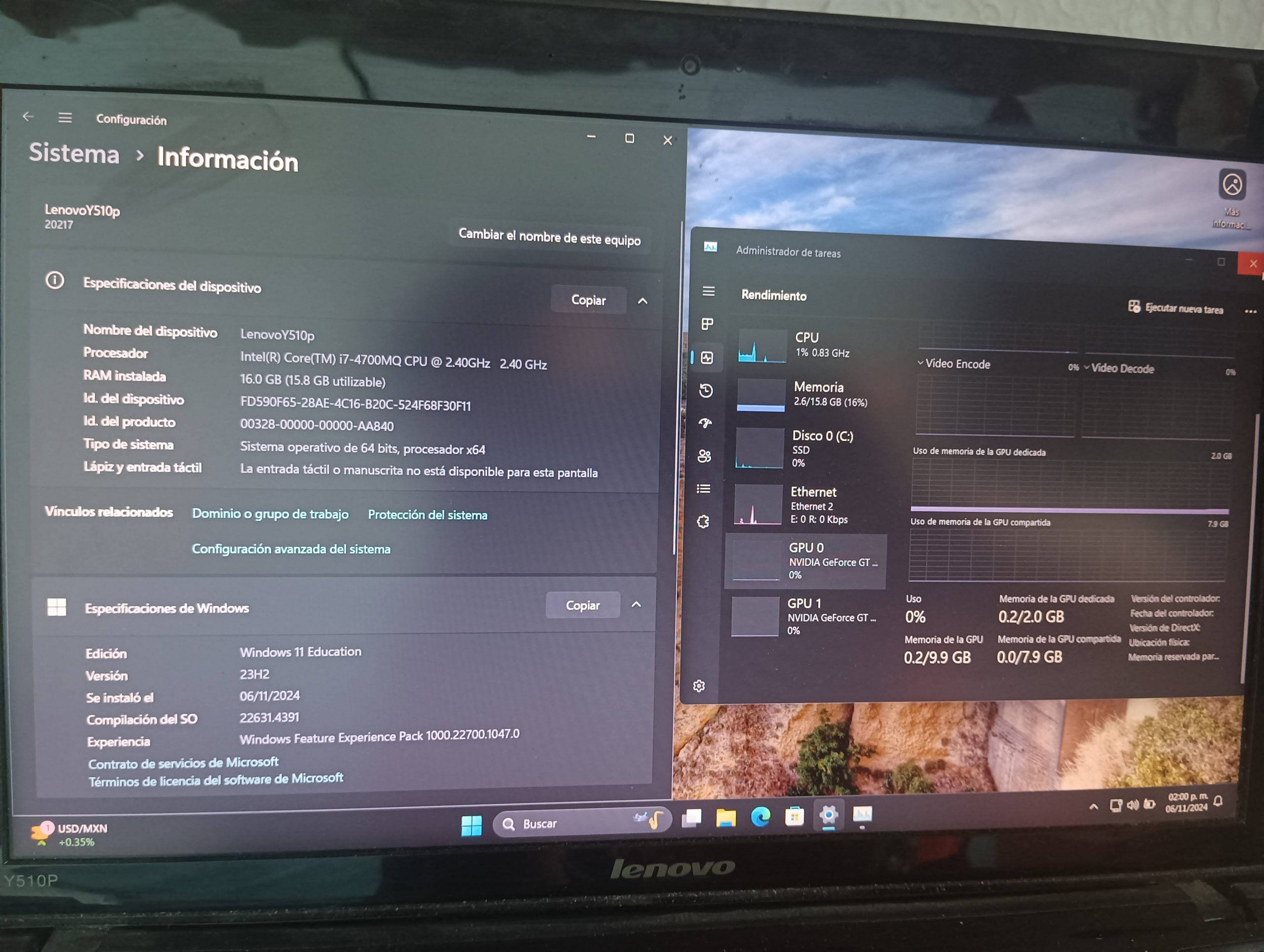 Laptop Lenovo Y510p - Imagen 5